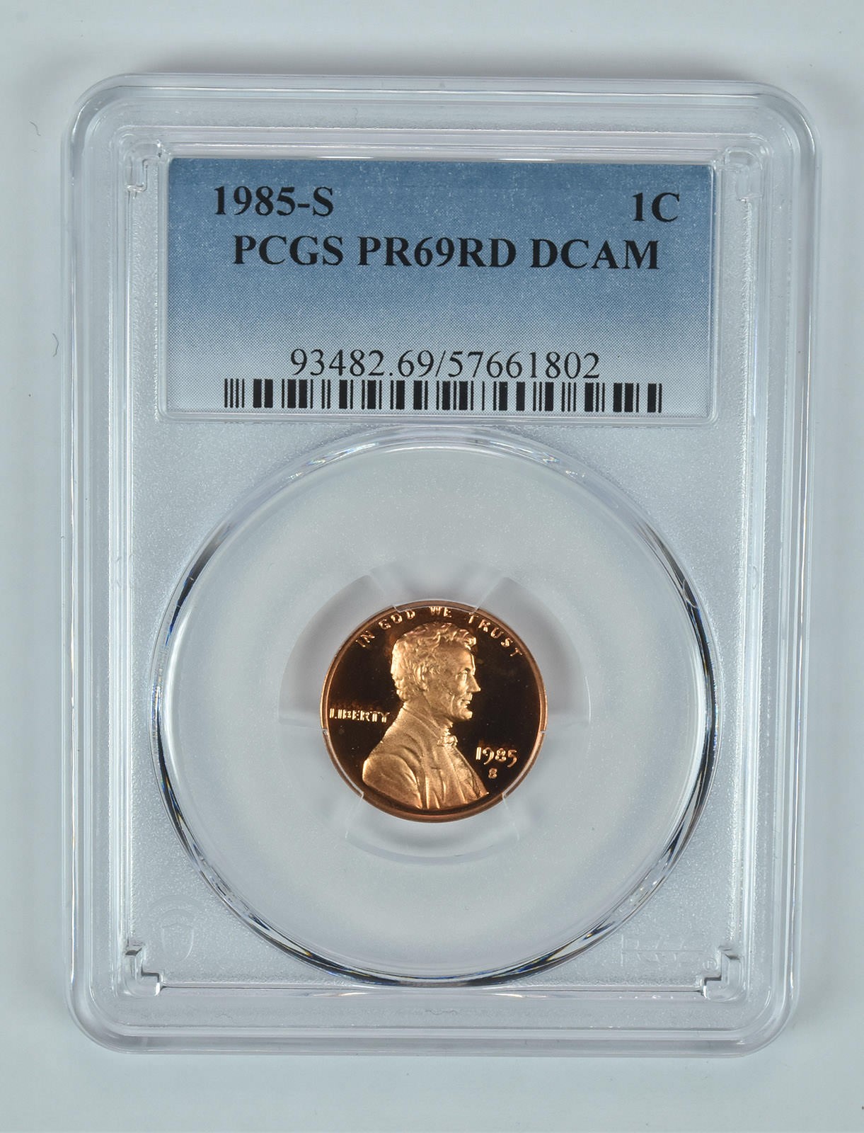 1985-S Lincoln Memorial Cent PR69 RD DCAM PCGS Blue Label 1985-S Lincoln Memorial Cent PR69 RD DCAM PCGS Blue Label