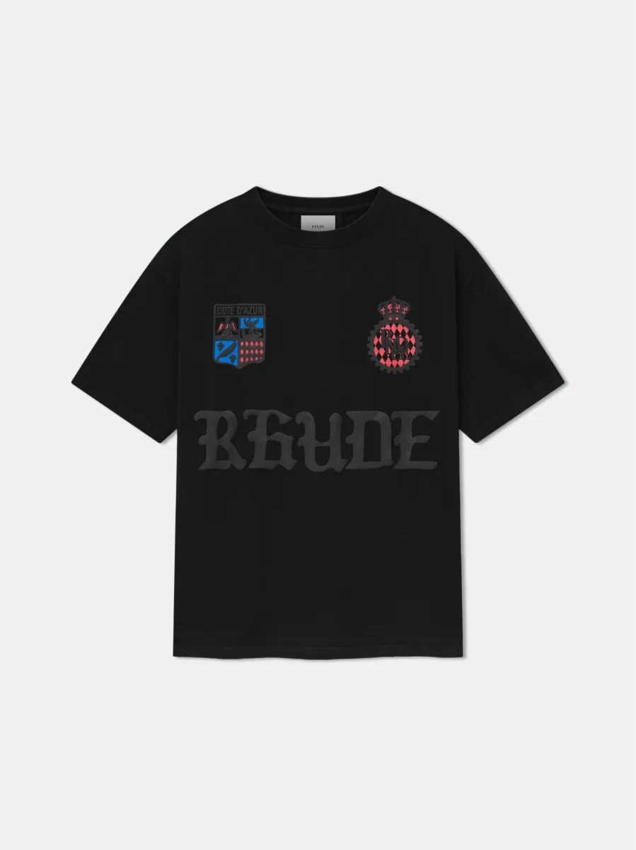 NEW RHUDE Côte d’Azur Crest Oversized T-Shirt Black Size XS – RHPS25TT06012