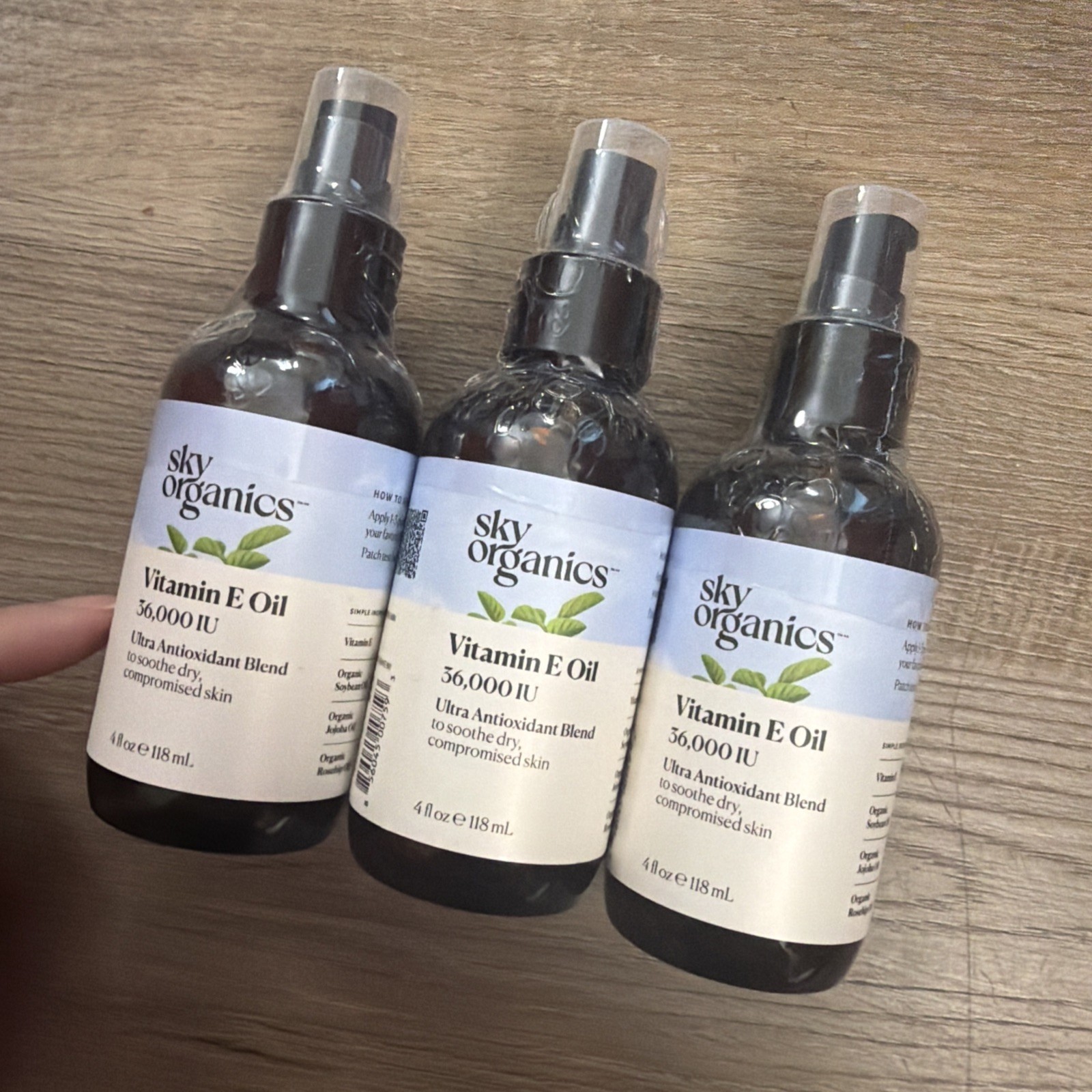 3x Sky Organics Vitamin E Oil 30,000IU Ultra Antioxidant 4oz Dry Skin