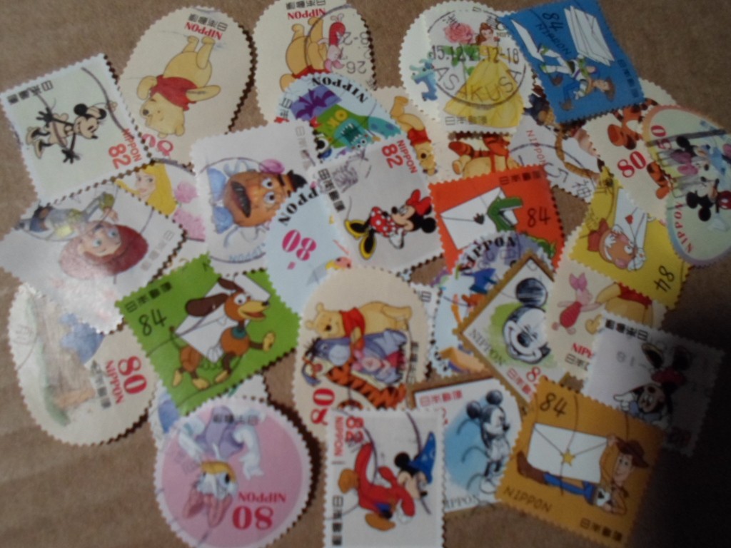 Collection lot 35 different recent Disney stamps of Japan