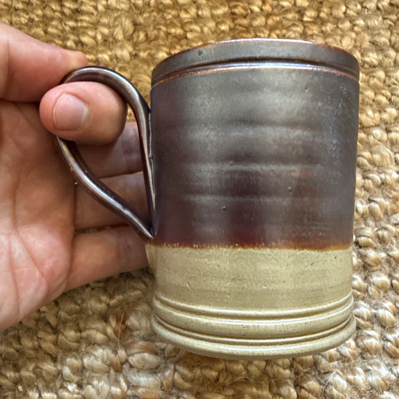Colonial Williamsburg Restoration Salt Glazed Handmade Stoneware Reenactor Mug-A