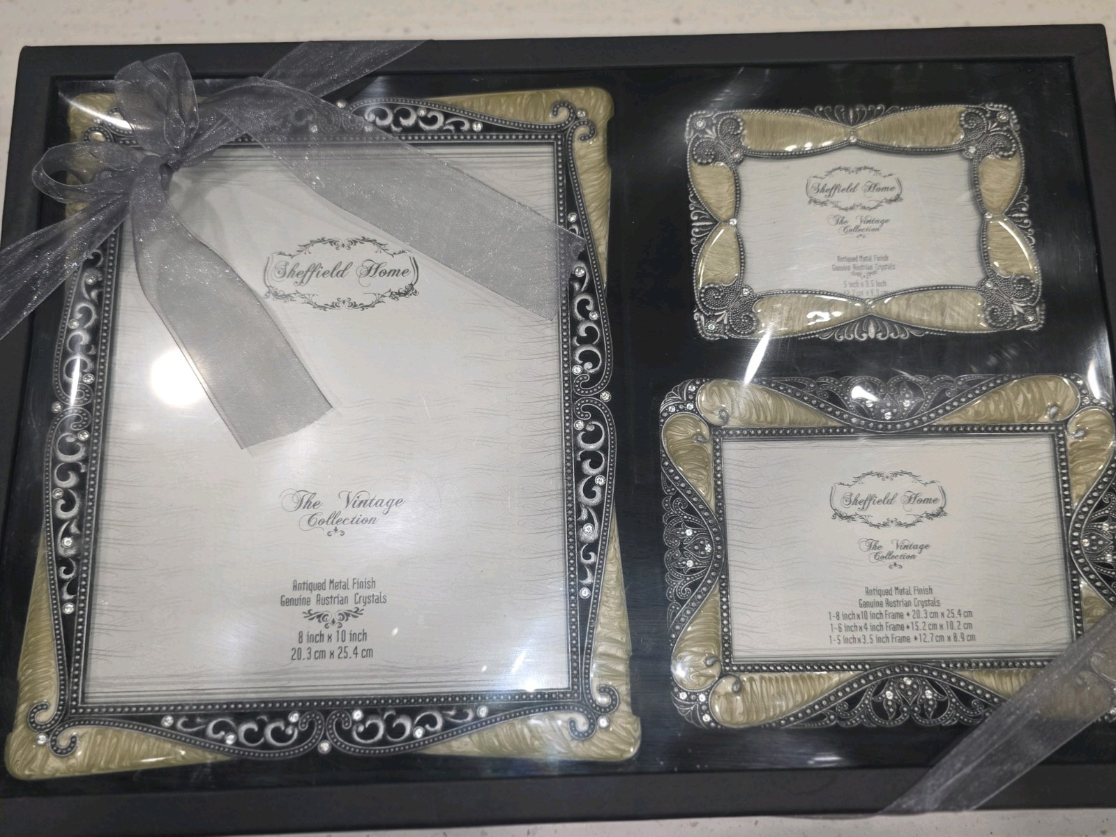 Sheffield Home The Vintage Collection 3-Piece Ornate Metal Frame Set 8x10