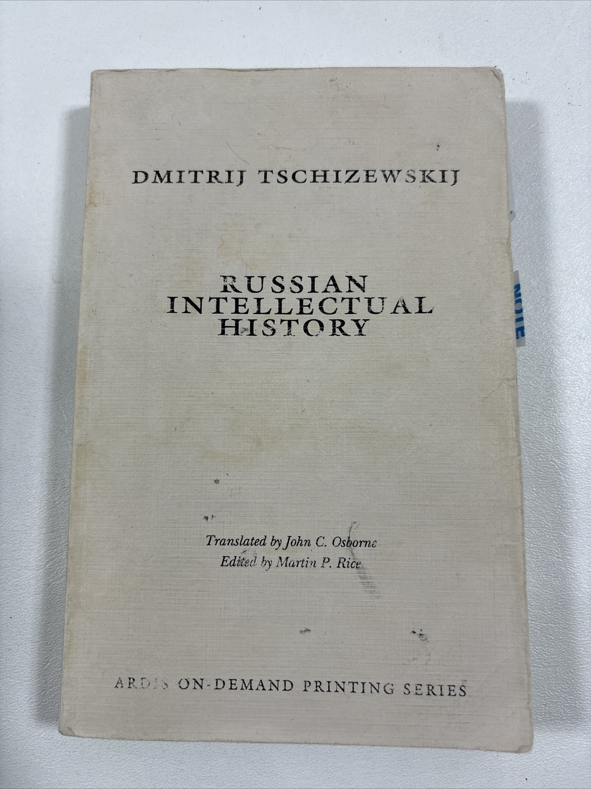Russian Intellectual History - Dmitrij Tschizewskij (1978, Paperback)