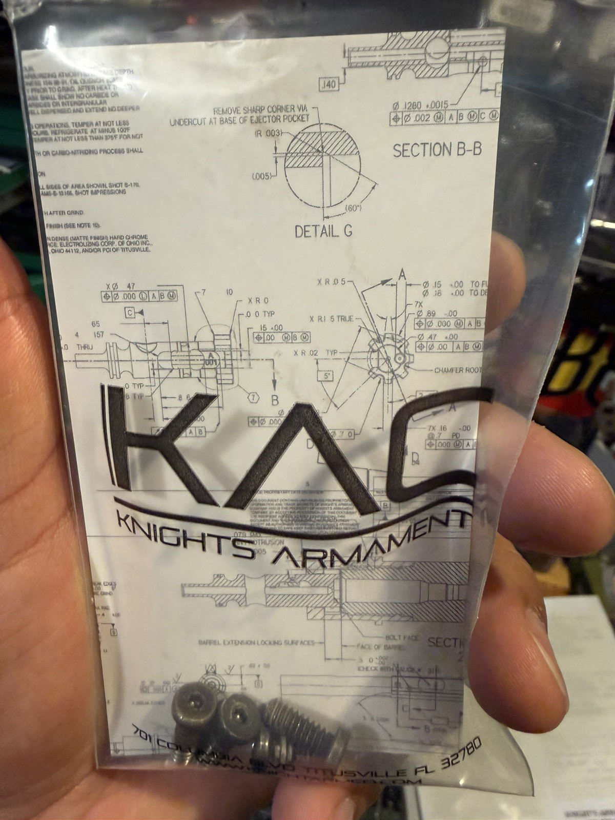 KAC Knights Armament 1 PIECE SCOPE MOUNT SCREWS - 4 Pack P/N: 24729 C Grade