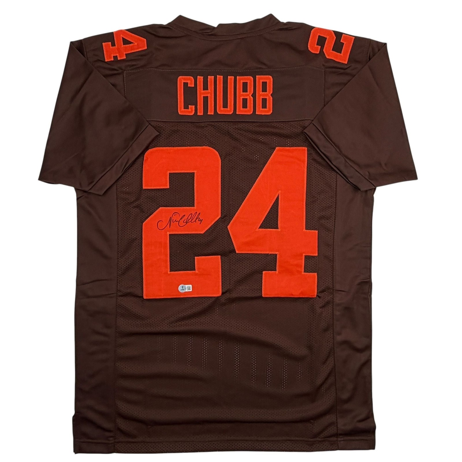 Autographed/Signed Nick Chubb Cleveland Color Rush Jersey Beckett BAS COA Autographed/Signed Nick Chubb Cleveland Color Rush Jersey Beckett BAS COA
