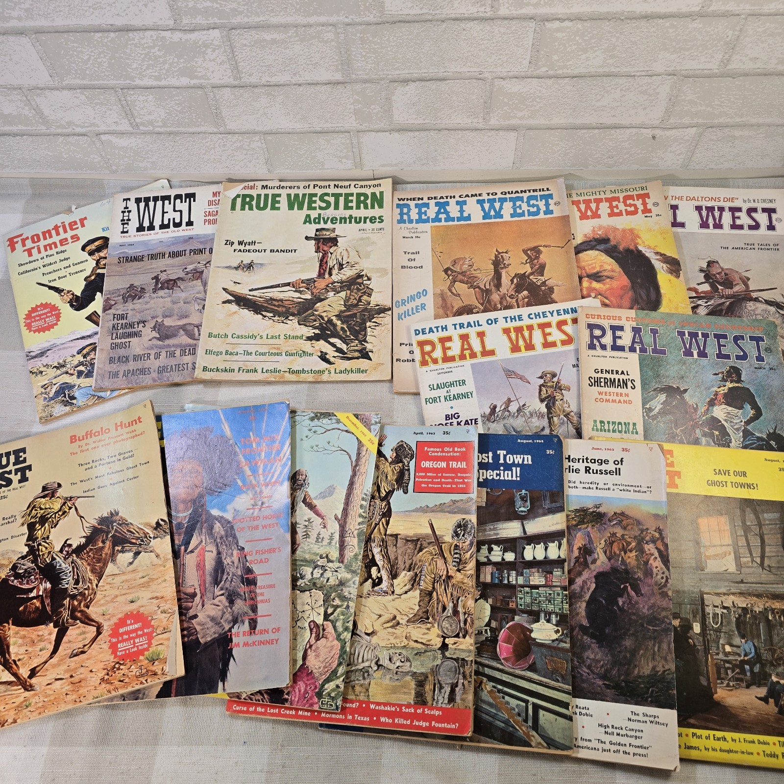1960s Vintage Western Magazines x 15 - Frontier Times, True West, Real West