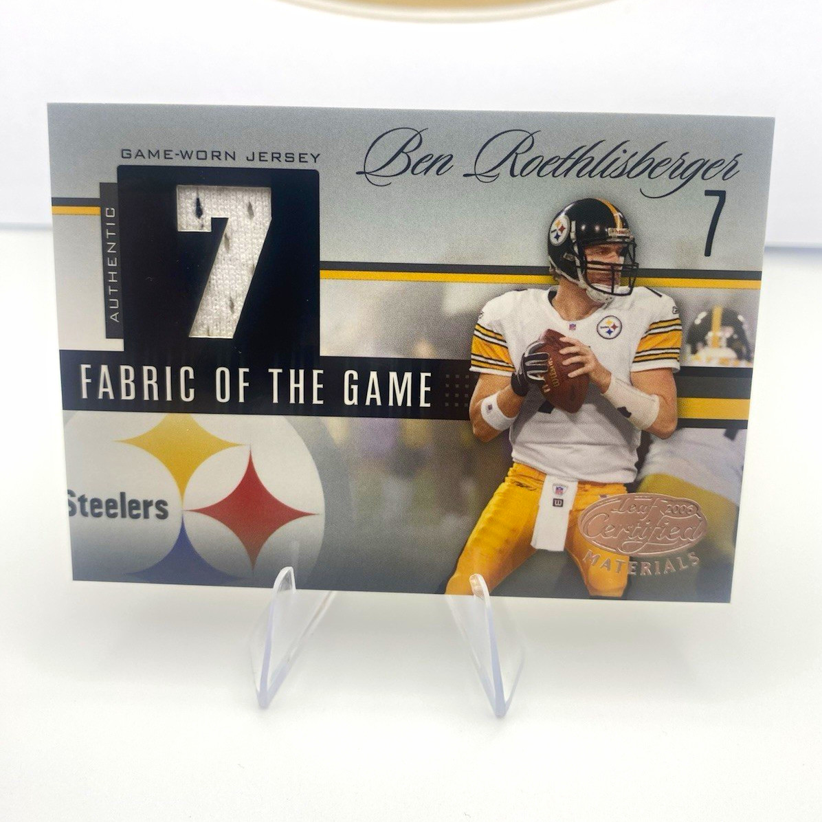 Donruss/Playoff 2006 Leaf Certified Ben Roethlisberger /7 GAME WORN