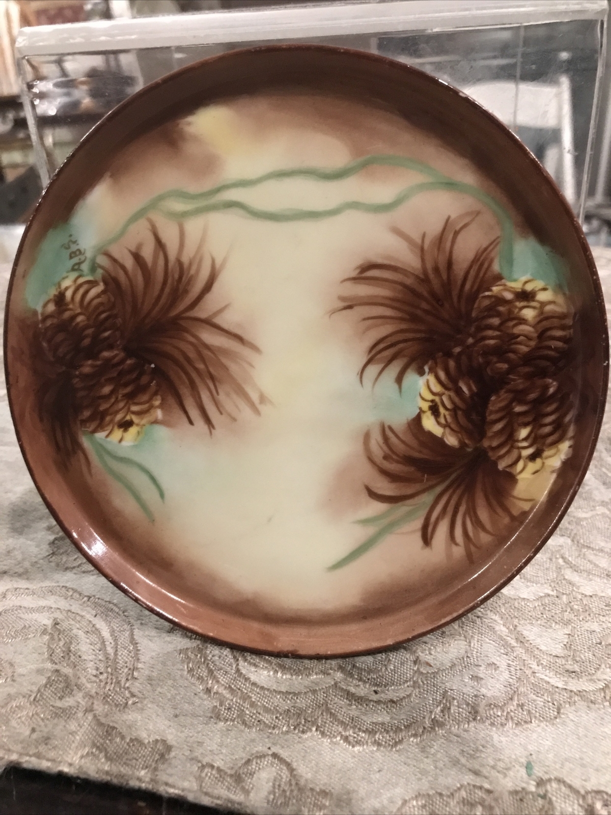 Vintage Antique Noritake Nippon Hand Painted Jewelry Pin Tray Plate