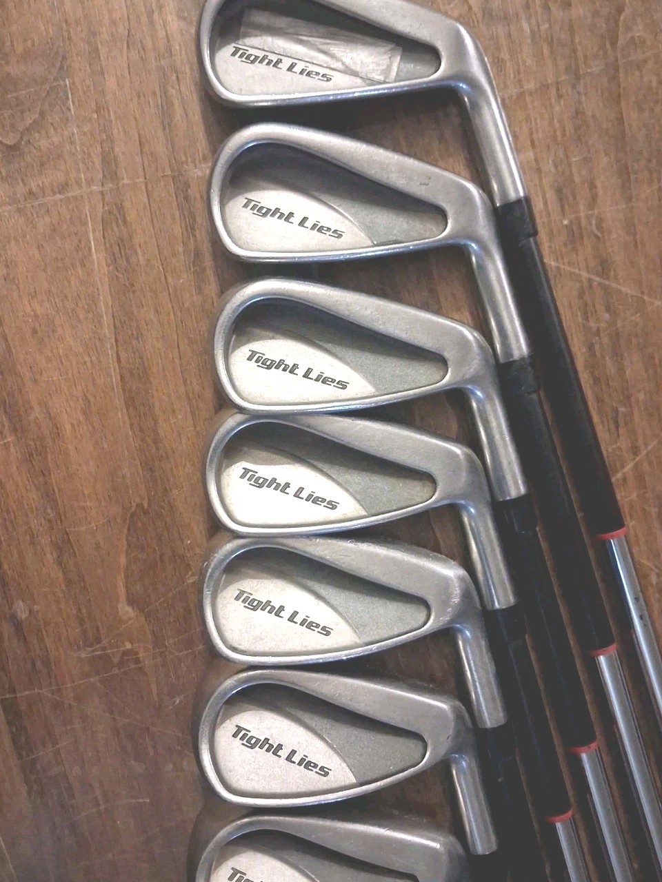 Lot Of 8 Adams Tight Lies Iron Set (4,5,6,7,8, 9,P) Regular Flex With 3 Wood.