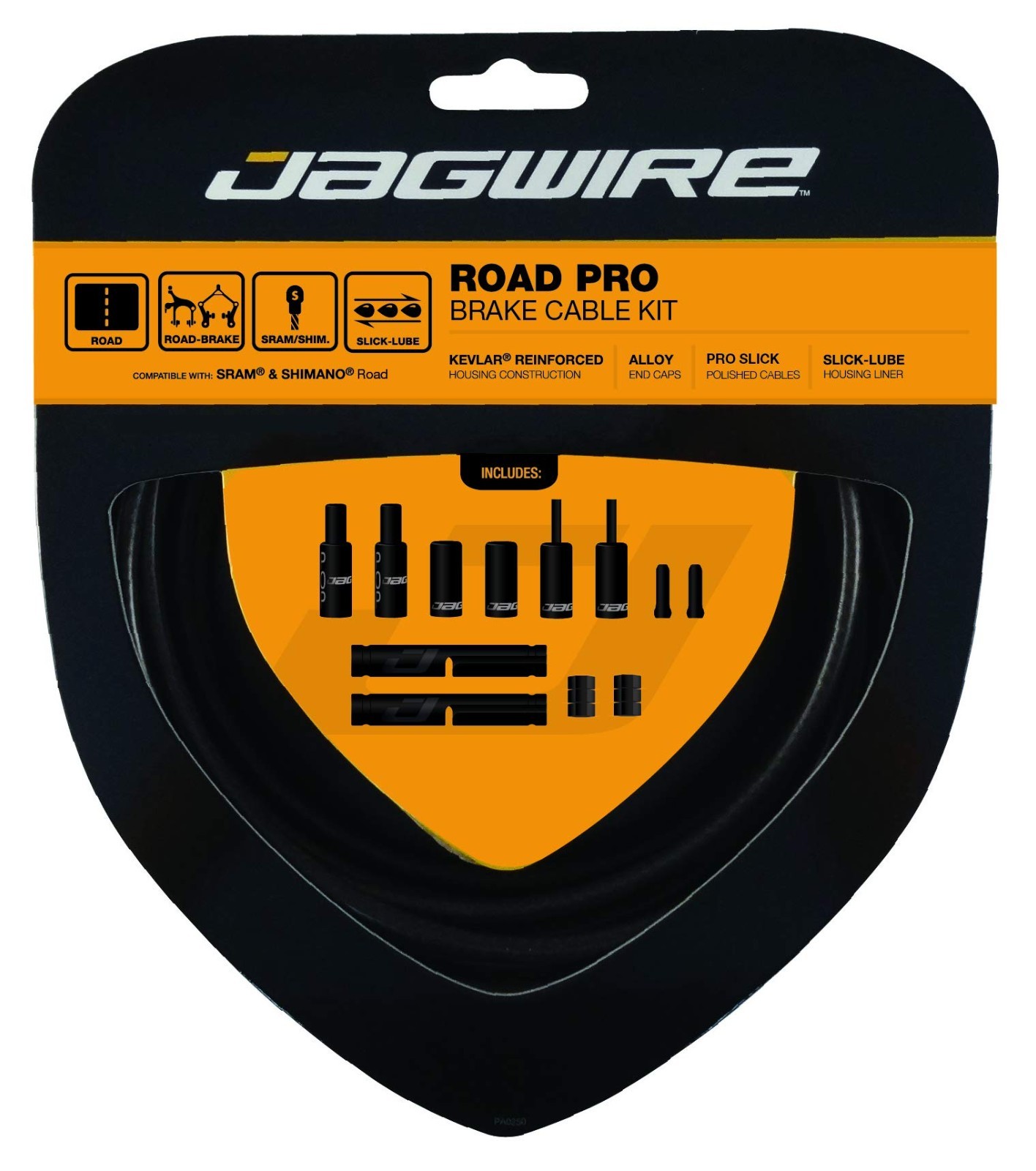 Road Pro Complete Brake Cable Kit - Stealth Black