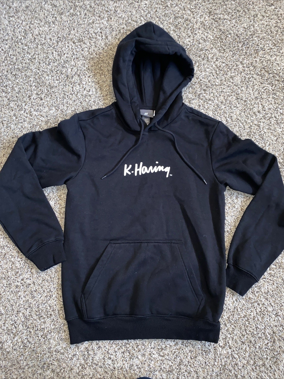 H&M Keith Harring Hoodie Sweatshirt Size x Small Black Pullover H&M Keith Harring Hoodie Sweatshirt Size x Small Black Pullover