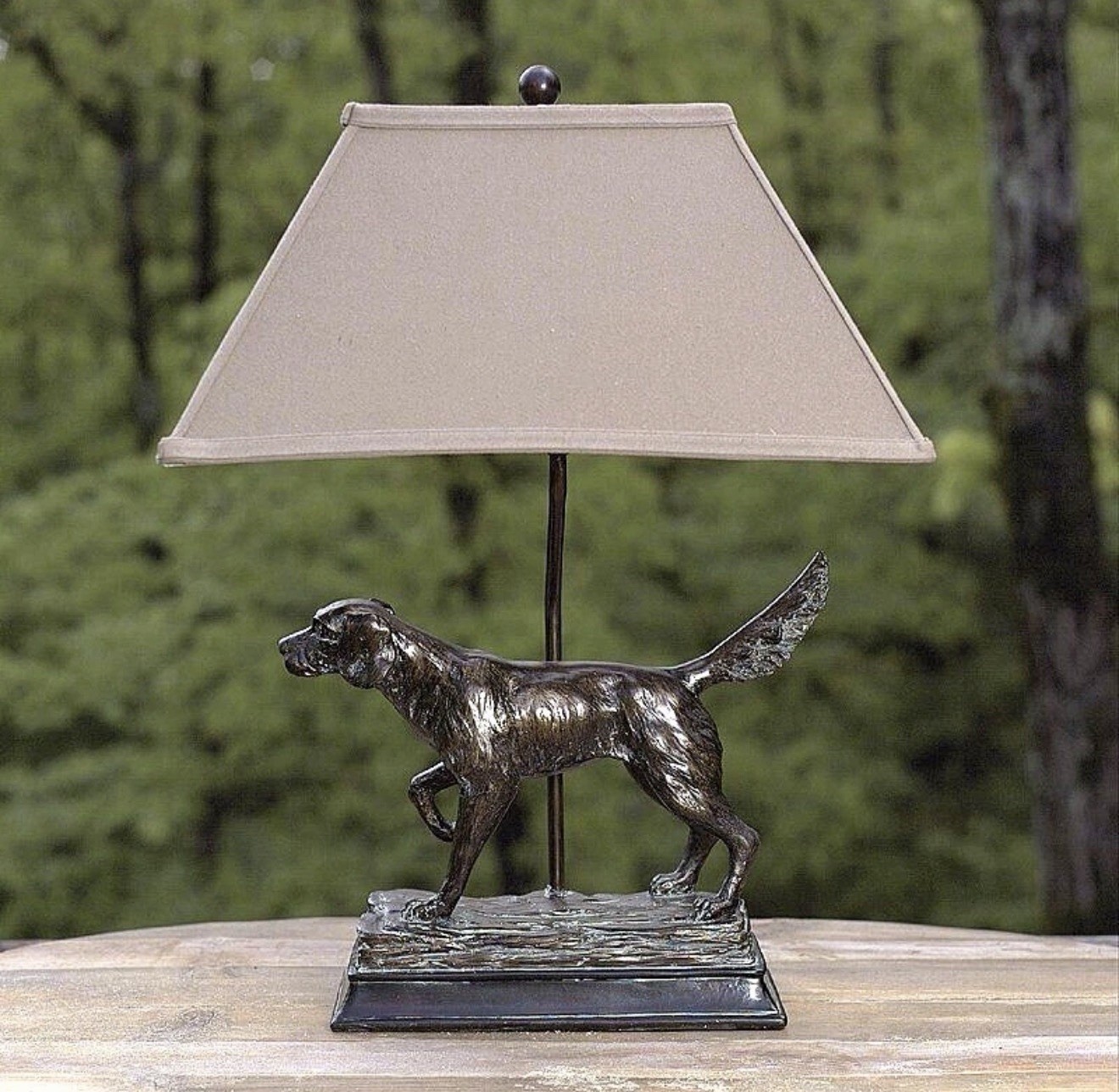 Hunting Dog Table Lamp Retriever English Setter Rustic Hunting Dog Table Lamp Retriever English Setter Rustic