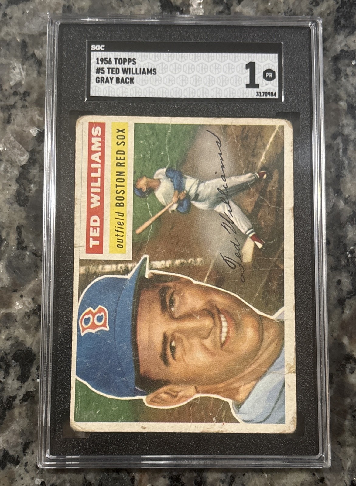 1956 Topps - Ted Williams #5 Gray Back