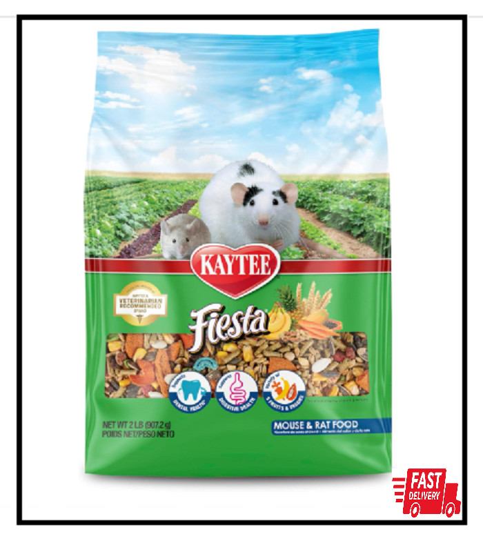 Kaytee Fiesta Mouse & Rat Food, Nutritious and Fun Blend, 2 pounds Kaytee Fiesta Mouse & Rat Food, Nutritious and Fun Blend, 2 pounds