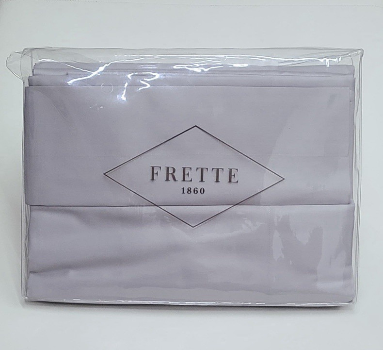 Frette Francine King Sheet Set Grey Cliff Cotton Sateen Made In Italy
