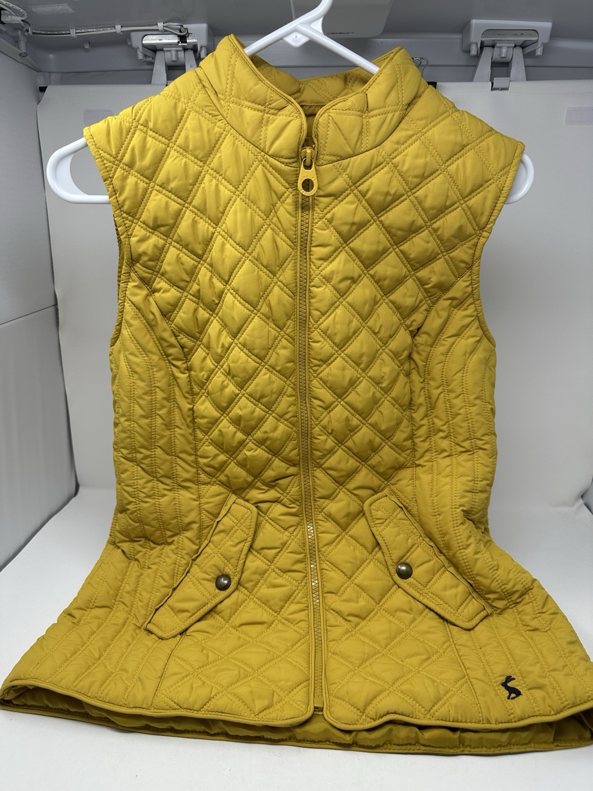 Joules Diamond Puffer Vest Women Size 6 Mustard