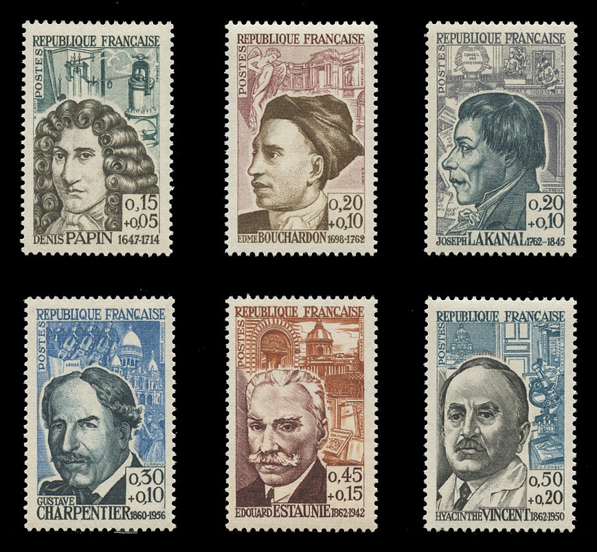 FRANCE Sc# B359-64, 1962 FAMOUS FRENCHMEN - F-VF NH