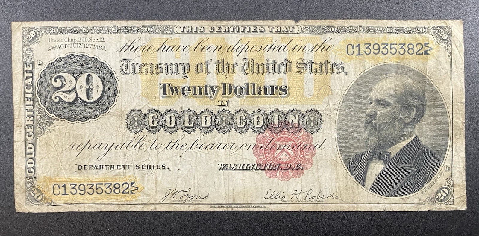1882 $20 Gold Certificate Note Fr#1178 1882 $20 Gold Certificate Note Fr#1178