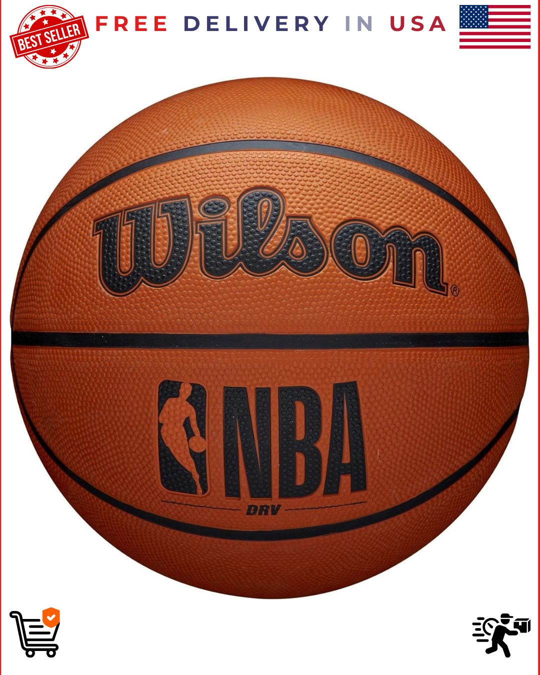 WILSON Men's Official Game Basketball (29.5