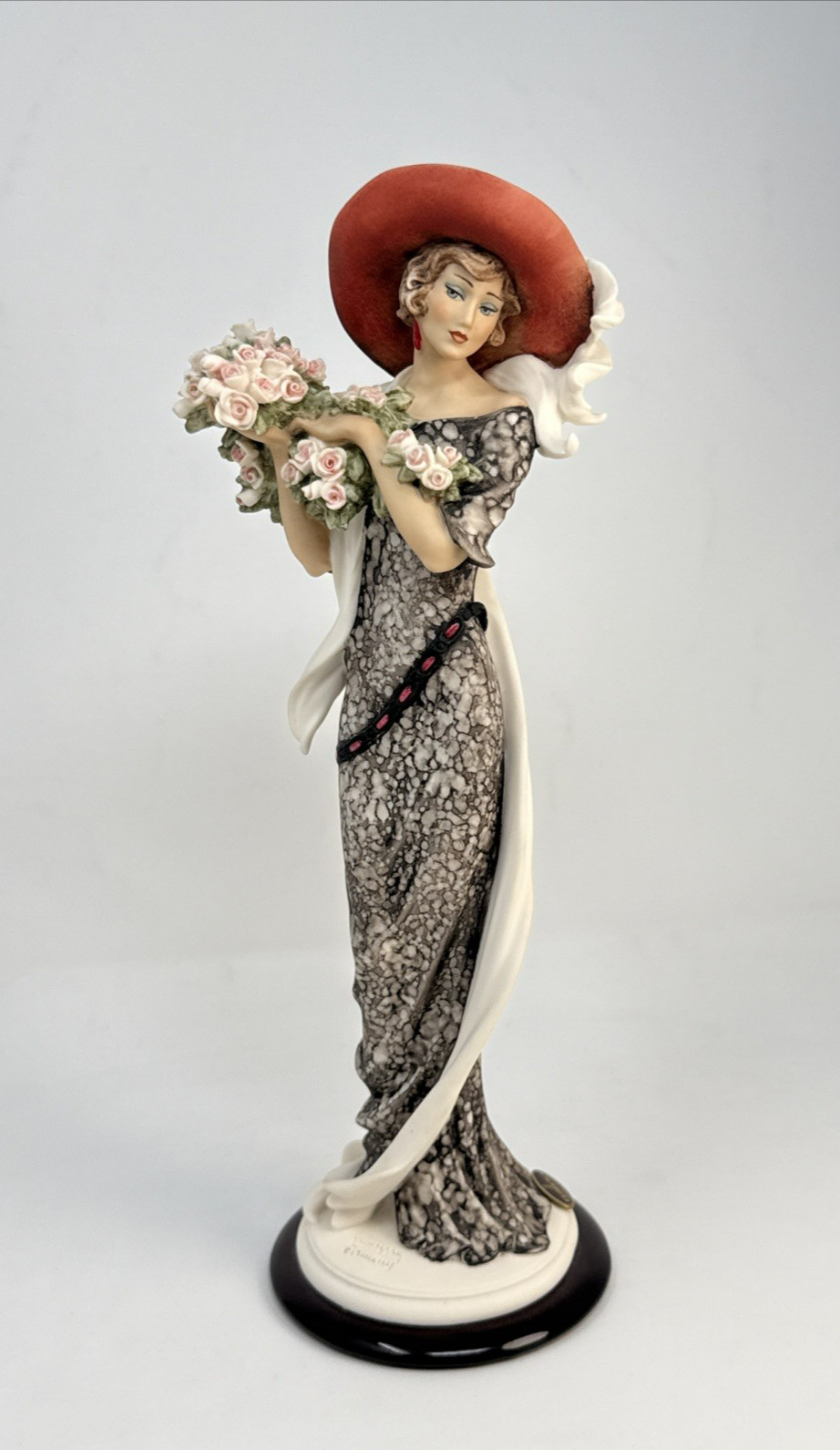Rare Giuseppe Armani Tosca Figurine 1758C Florence Italy Black Lace Gown