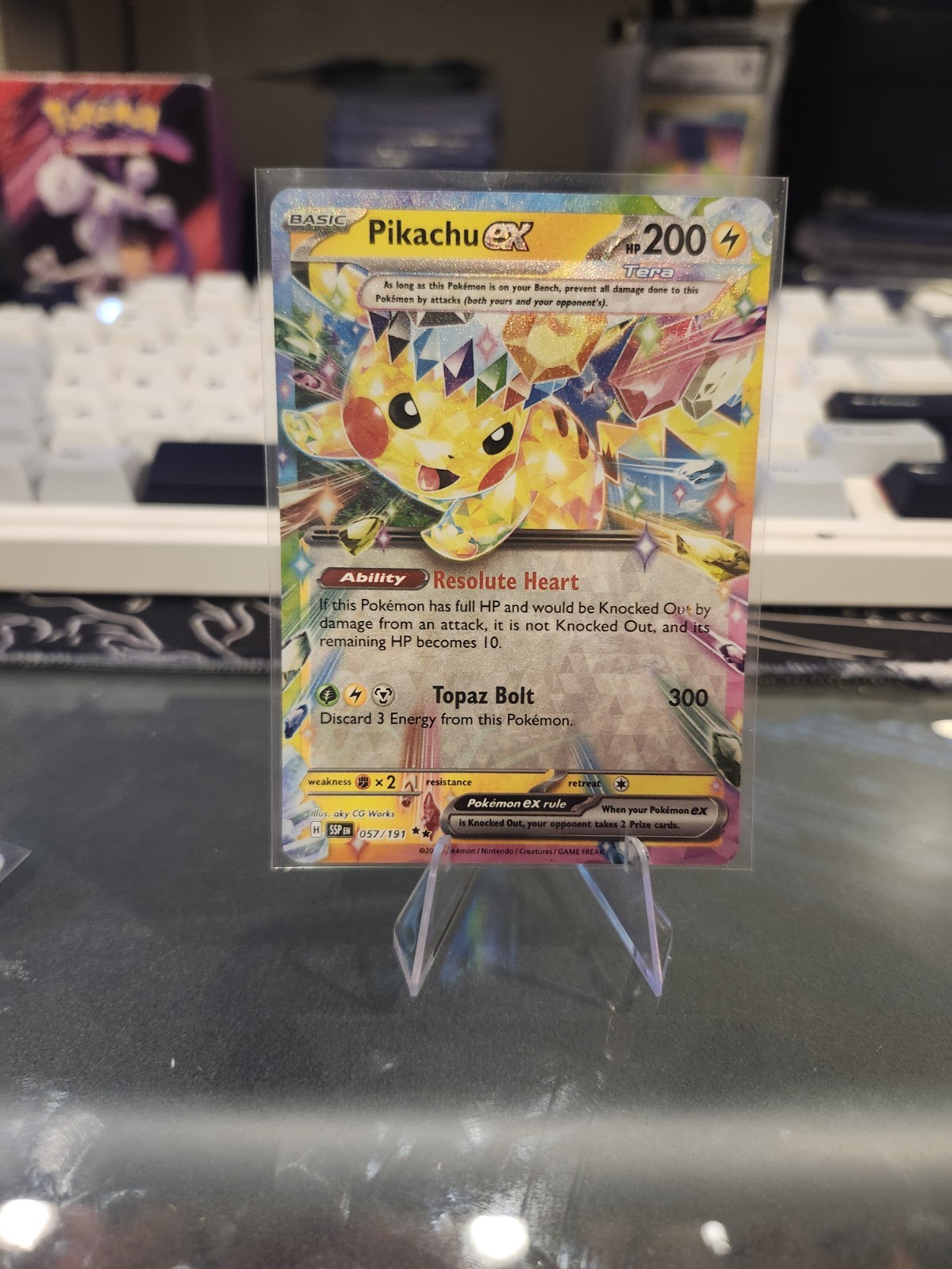 The Pokemon Company Pikachu ex 057/191 Sv08 Surging Sparks Holo Double Rare