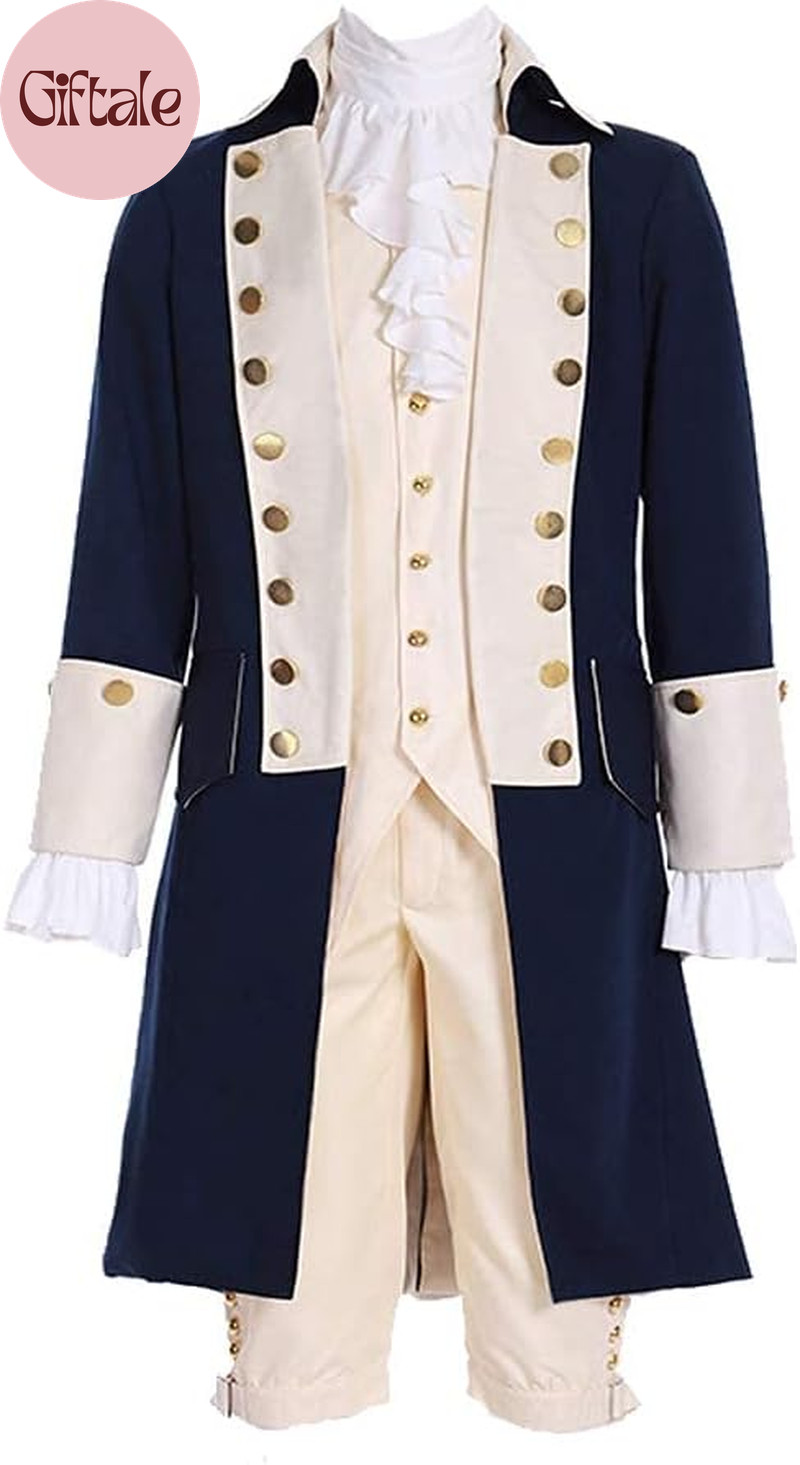 Men\'S Colonial Hamilton Colonial Military Costume Musical Hamilton Alexander Ham