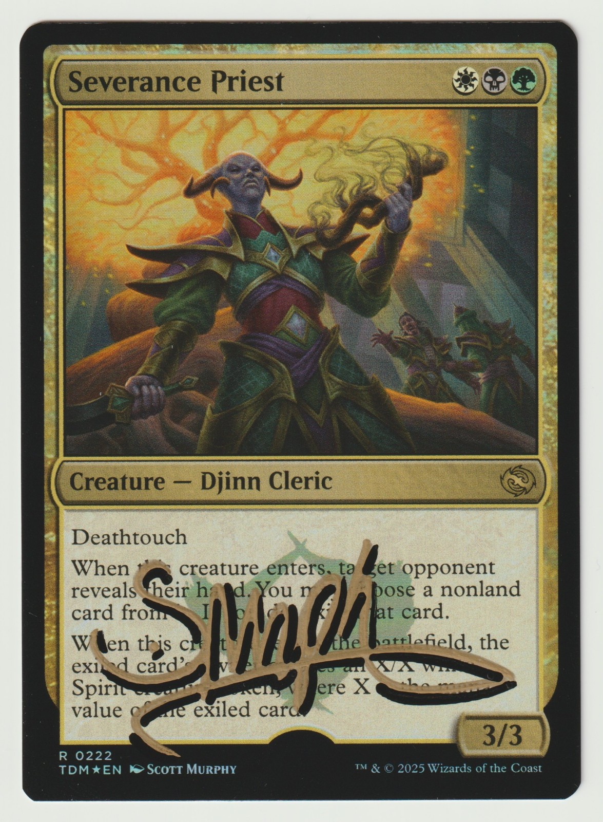 Signed FOIL Severance Priest Proof MP Artist Scott Murphy MTG Magic AP #11/50