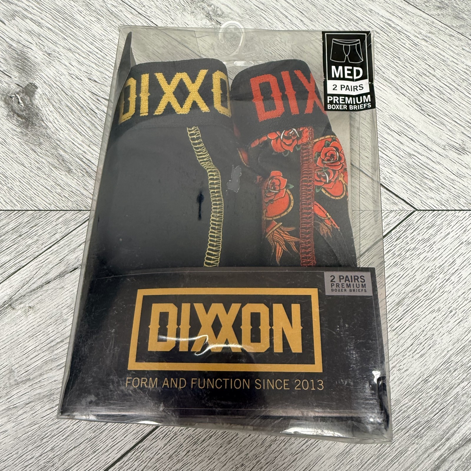 Dixxon Flannel Co Premium Boxer Briefs Mens Black Red Floral Medium 2 Pack NEW Dixxon Flannel Co Premium Boxer Briefs Mens Black Red Floral Medium 2 Pack NEW