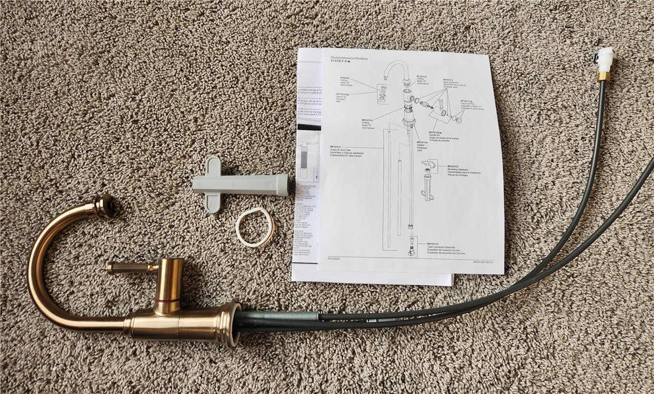 Brizo 61374LF-H-GL Rook Instant Hot Faucet with Arc Spout - READ