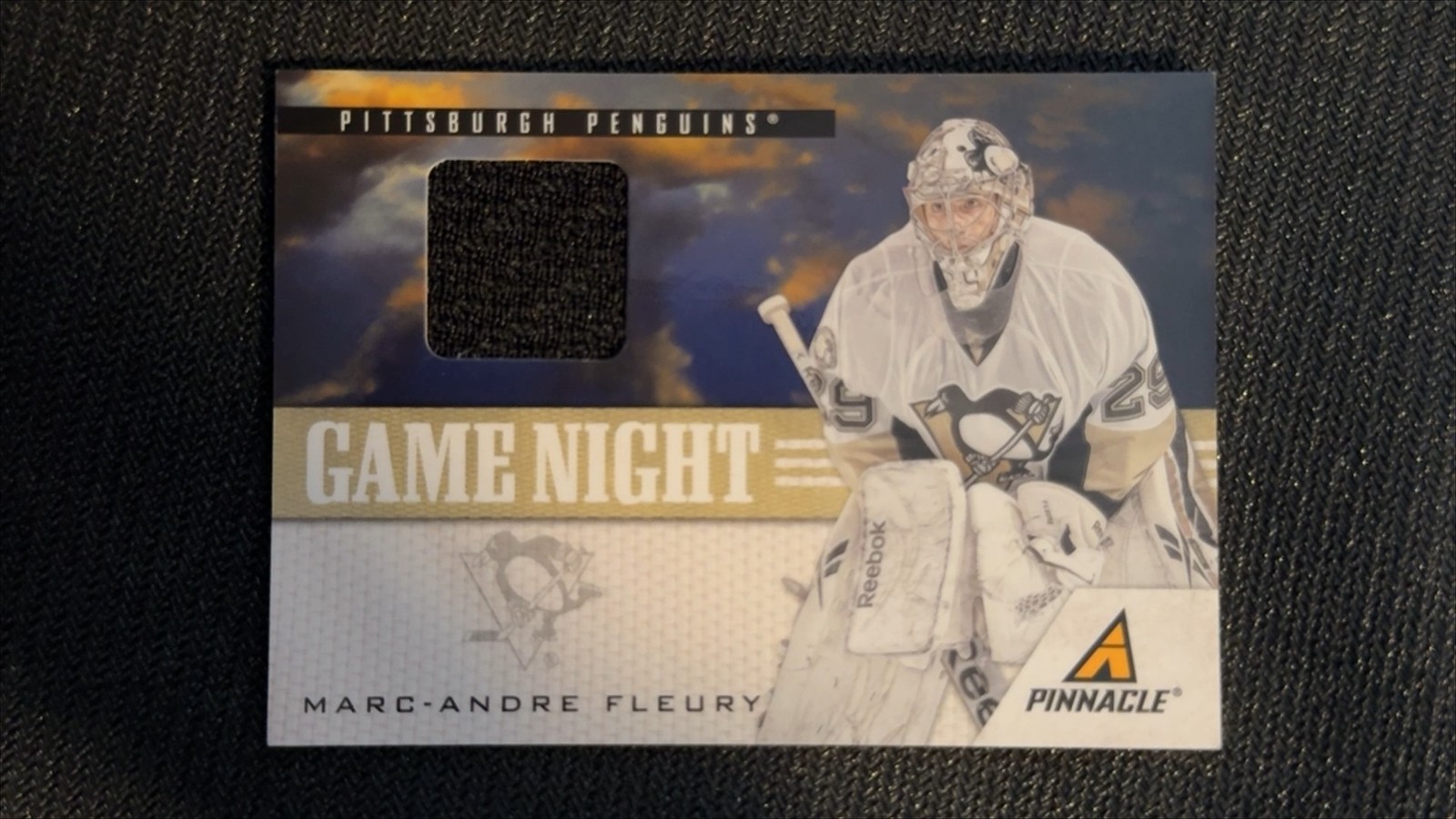 2011-12 Panini Pinnacle #39 Marc-Andre Fleury Game Night Materials