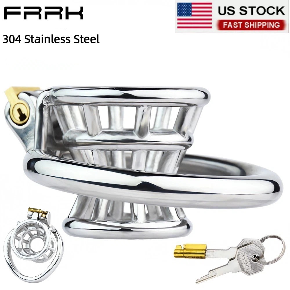 FRRK Resin Male Chastity Device Inverted Cage for Men Locking Belt Chastity Cage