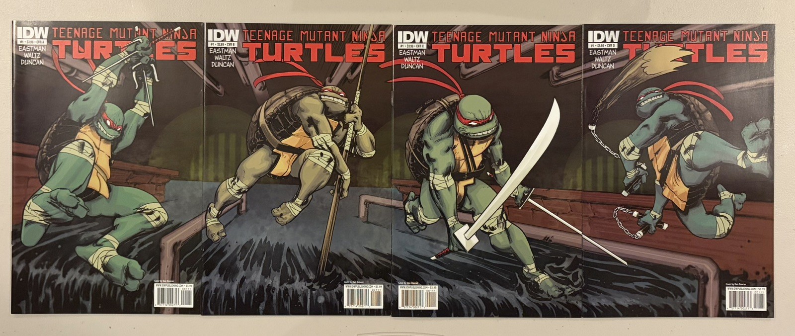 TMNT Teenage Mutant Ninja Turtles #1 Gatefold Cover A B C D (2011) High Grade 