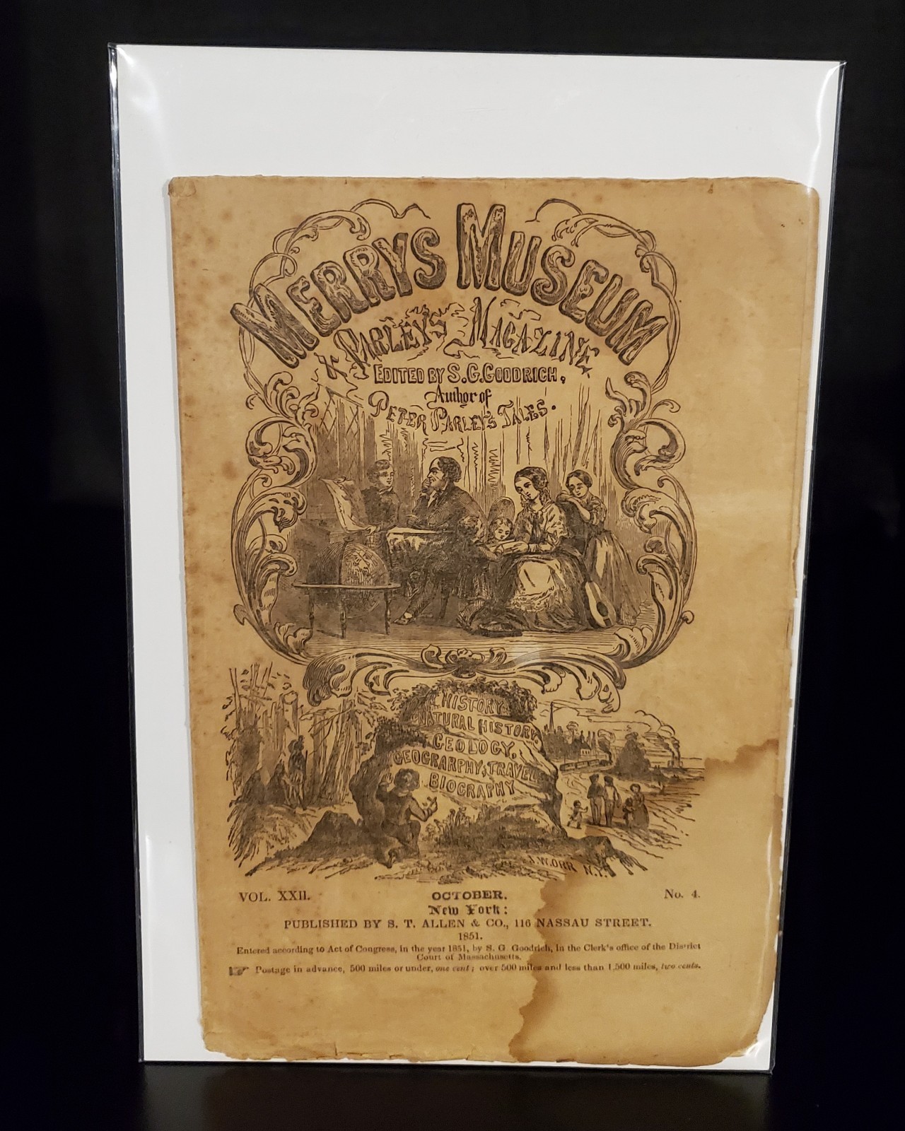 1851 NOVEMBER MERRY\'S MUSEUM AND PARLEY\'S MAGAZINE - S. G. GOODRICH - 1851 NOVEMBER MERRY\'S MUSEUM AND PARLEY\'S MAGAZINE - S. G. GOODRICH -