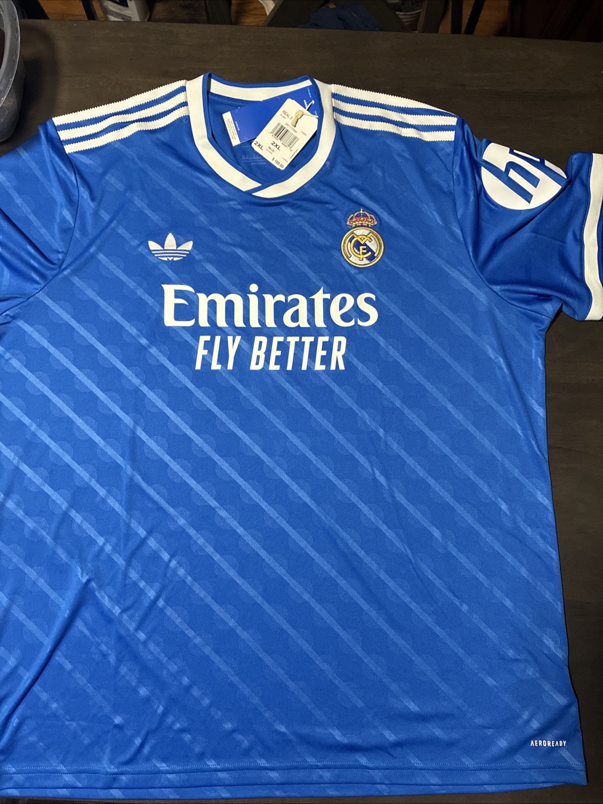 Adidas Real Madrid Third Jersey Size Men’s 2XL Blue JV5845