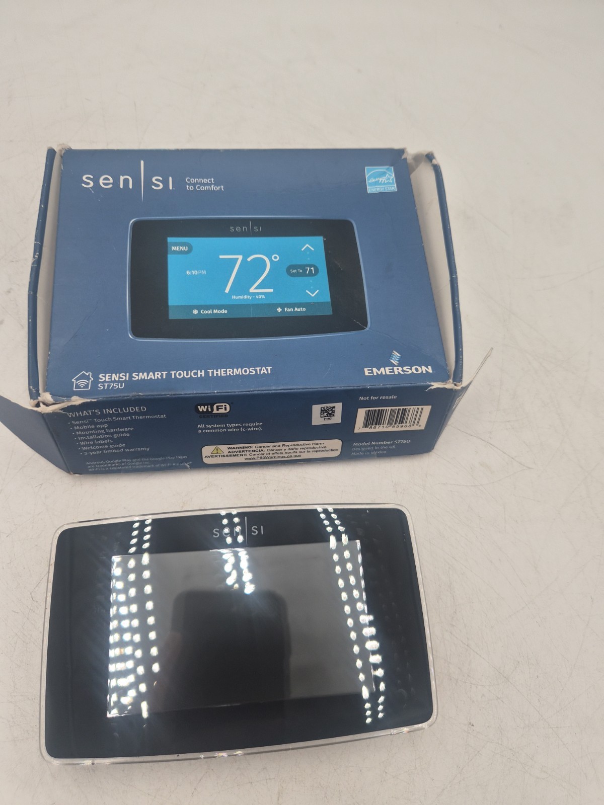 Emerson Sensi Smart Touch Screen Programmable Wi-Fi Thermostat [ST75U] Only 