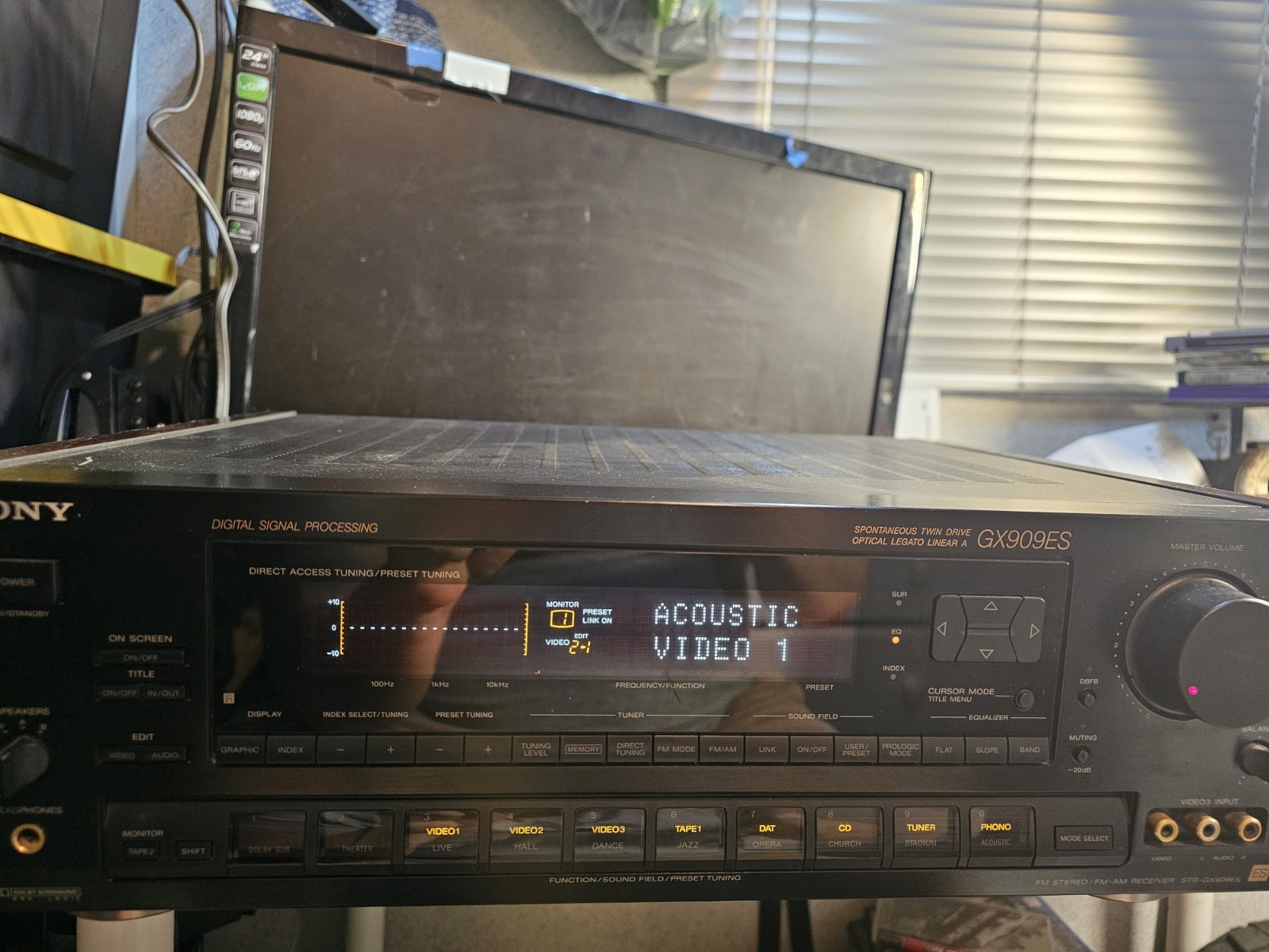 Vintage High End Sony STR-GX909ES Audio / Video Stereo Receiver Simulated Wood