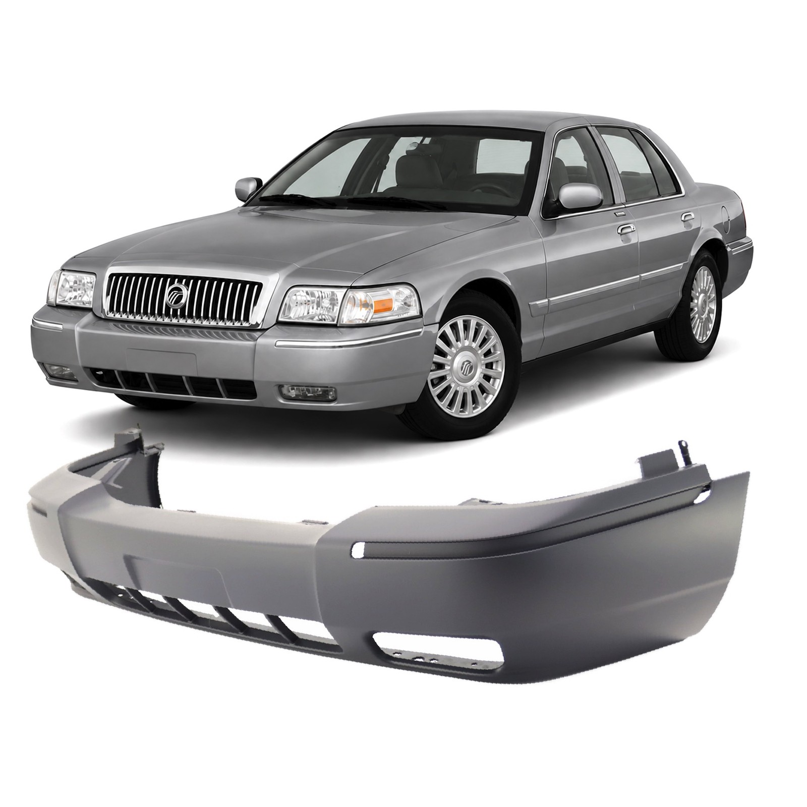 2006-2011 Mercury Grand Marquis Front Bumper Cover FO1000618 9W3Z17D957BAPTM