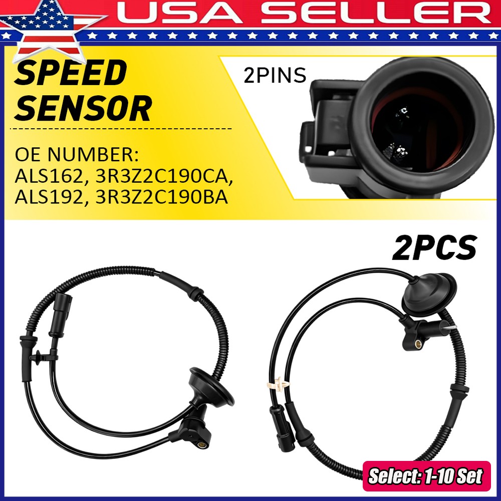 1-10xLeft & Right ABS Wheel Speed Sensors Rear for Ford Mustang Mach 1 2003-2004