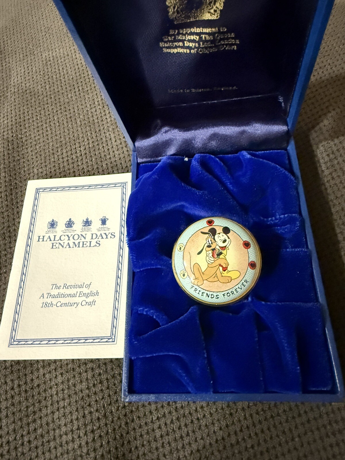 1997 Halcyon Days Mickey Classic Enamels Friends Forever Disney Trinket Box 1997 Halcyon Days Mickey Classic Enamels Friends Forever Disney Trinket Box