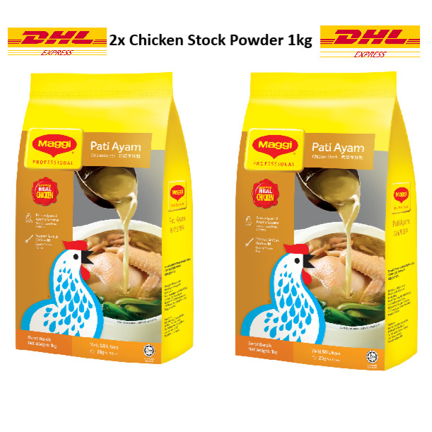 2x MAGGI Chicken Stock powder Chicken Flavor Soup Base 1kg HALAL Pati Ayam Maggi