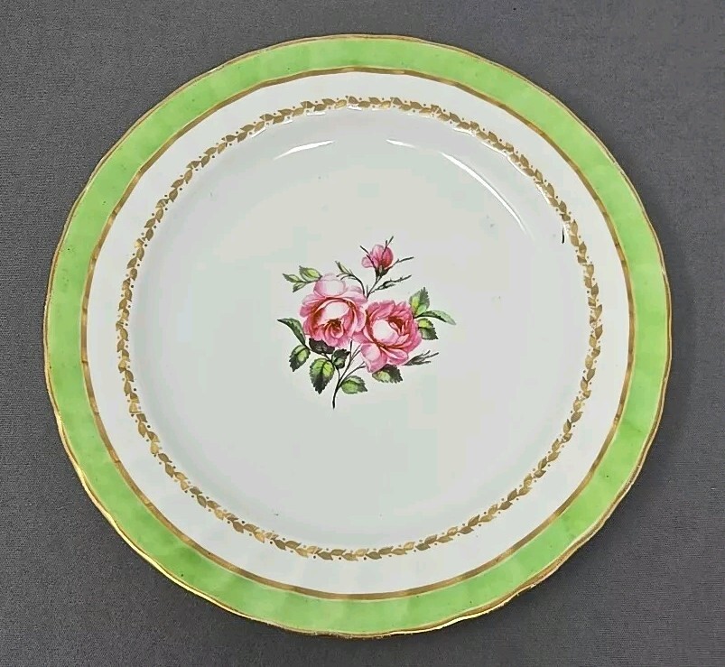 Antique Derby Handpainted Roses Plate 9 inch C. 1806 To 1825 Pattern 232 #1
