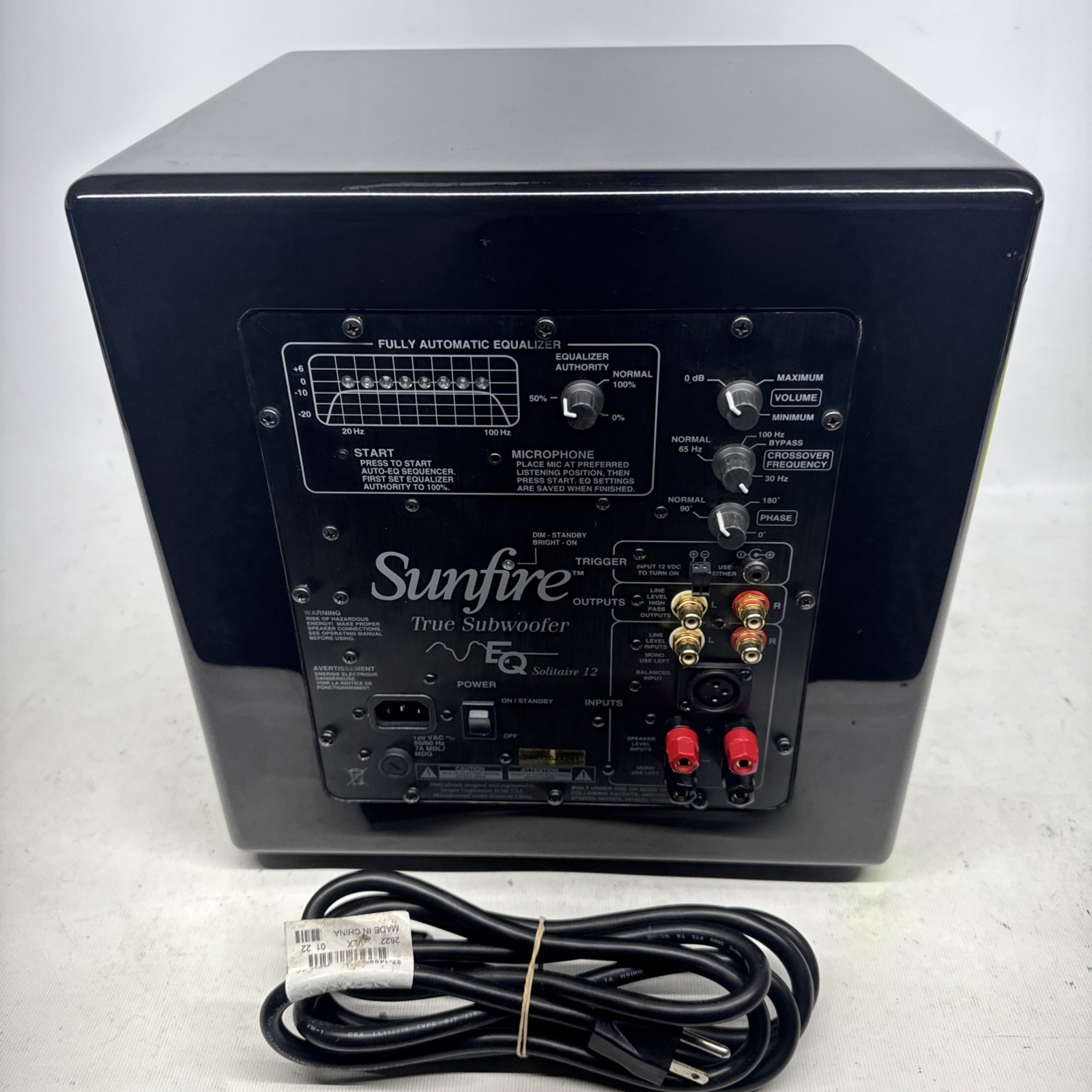 SUNFIRE EQ SOLITAIRE 12 TRUE SUBWOOFER