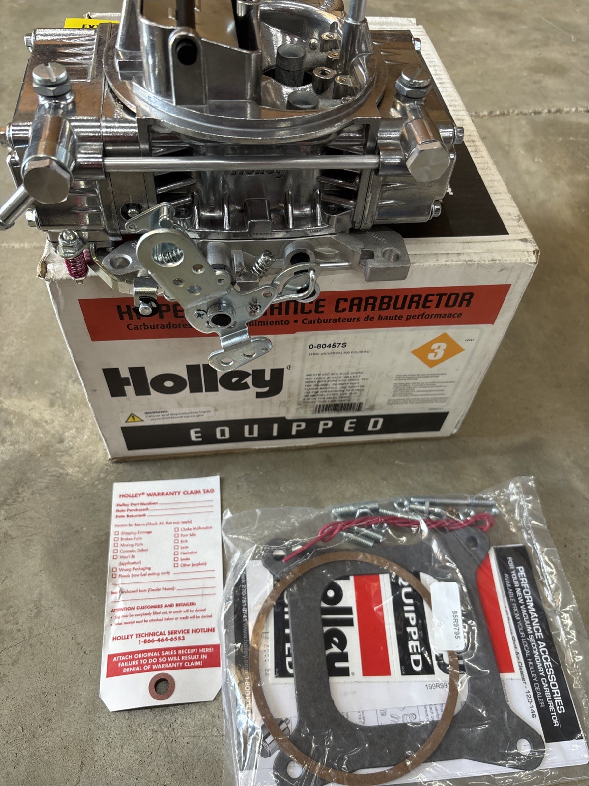 New Holley 0-80457S 600 CFM Street Warrior Carburetor