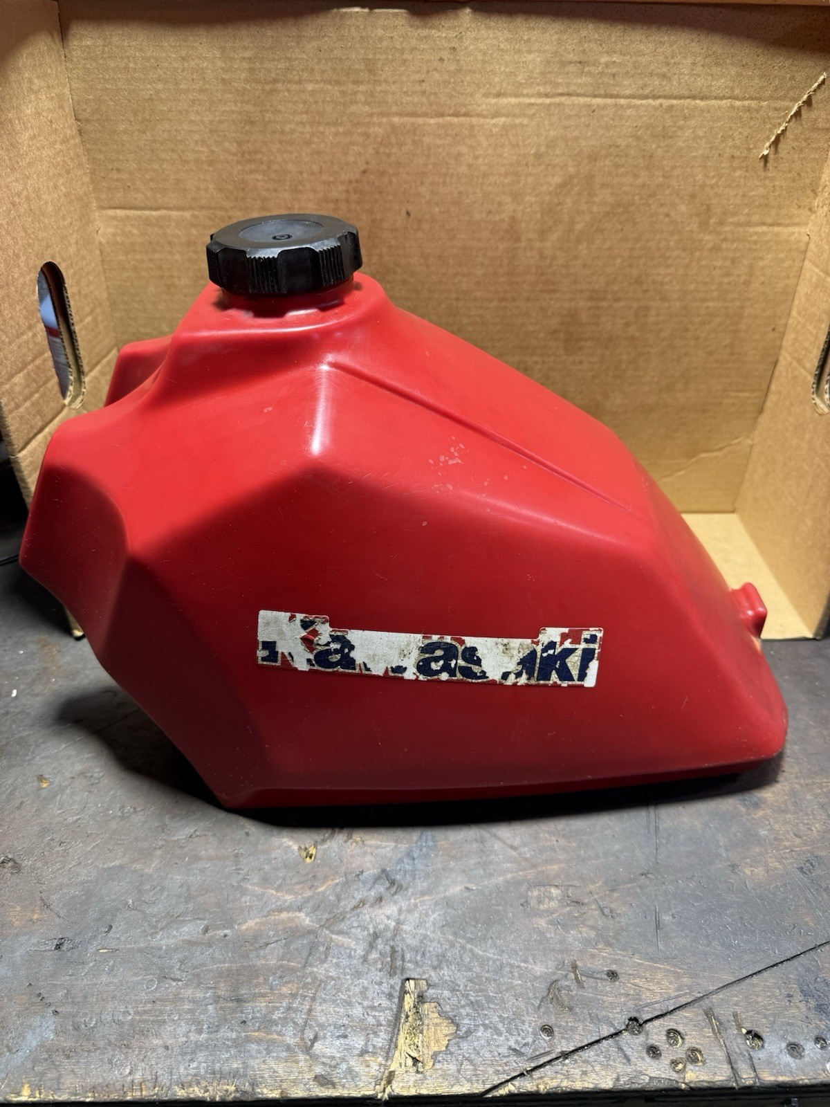 1984 Kawasaki KXT250 Tecate OEM Red Fuel Gas Tank Cap 51001-4007-8S