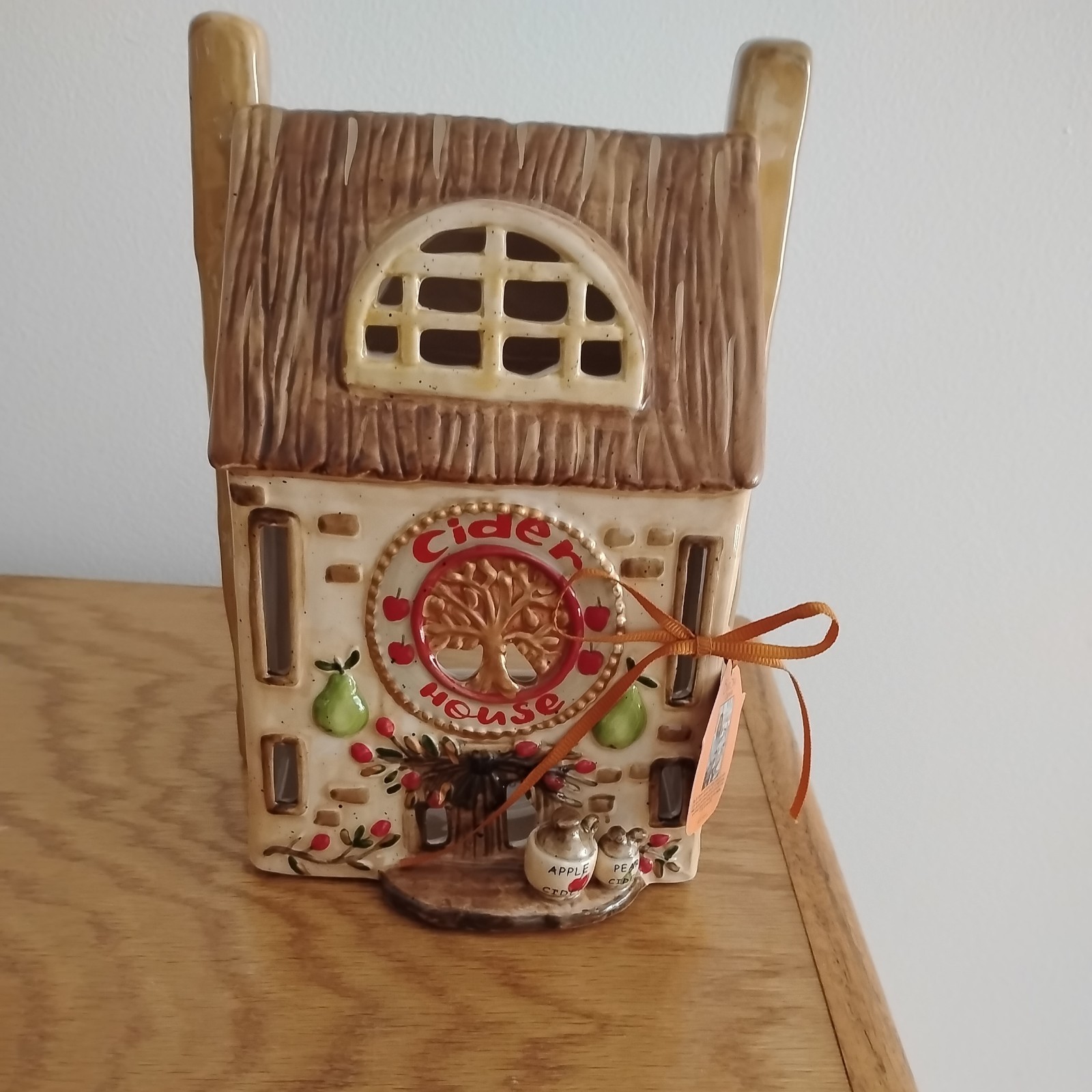 BLUE SKY CLAYWORKS APPLE CIDER HOUSE- Tealight Luminary House new with tag fall 