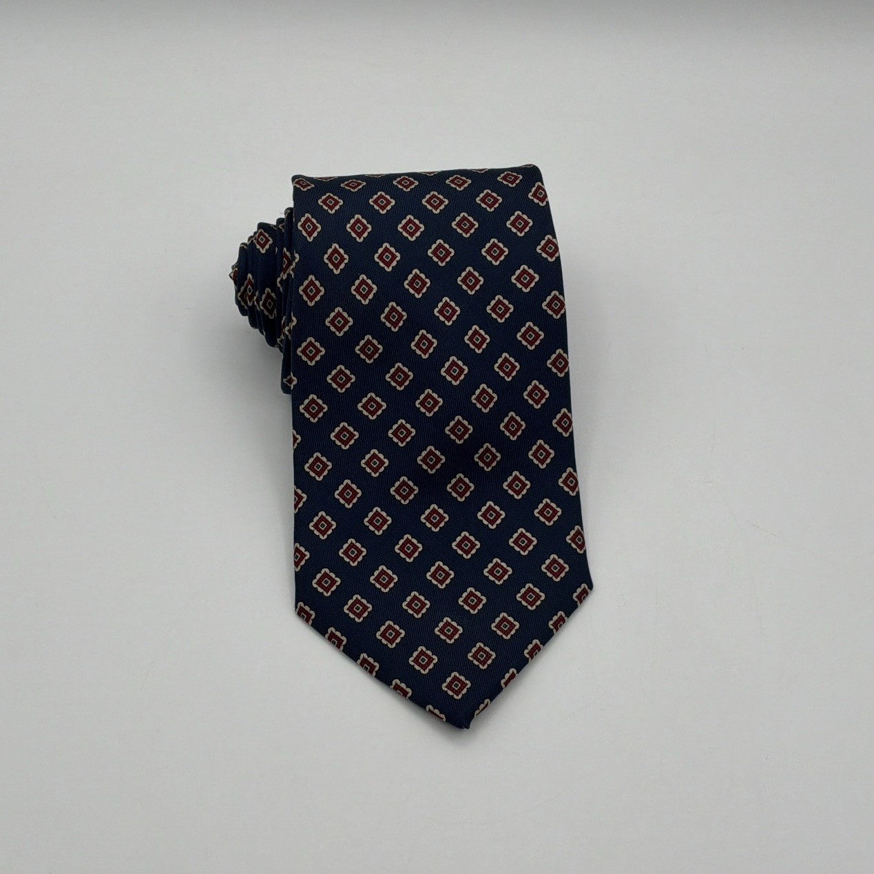 Vintage Giacomo Italia Blue 100% All Silk Handmade In Italy Men\'s Neck Tie