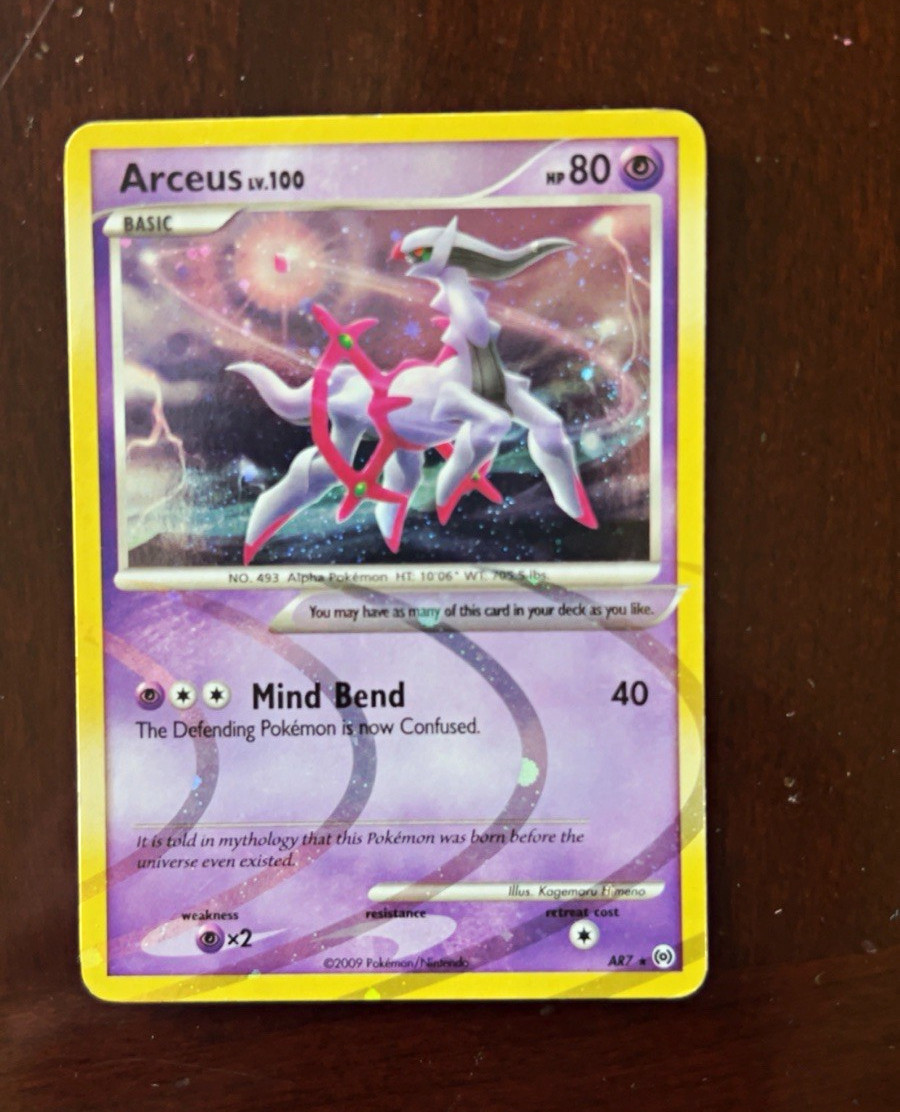 Nintendo Arceus AR7 Arceus Set Holo Rare English 2009 HP80 Basic Pokemon