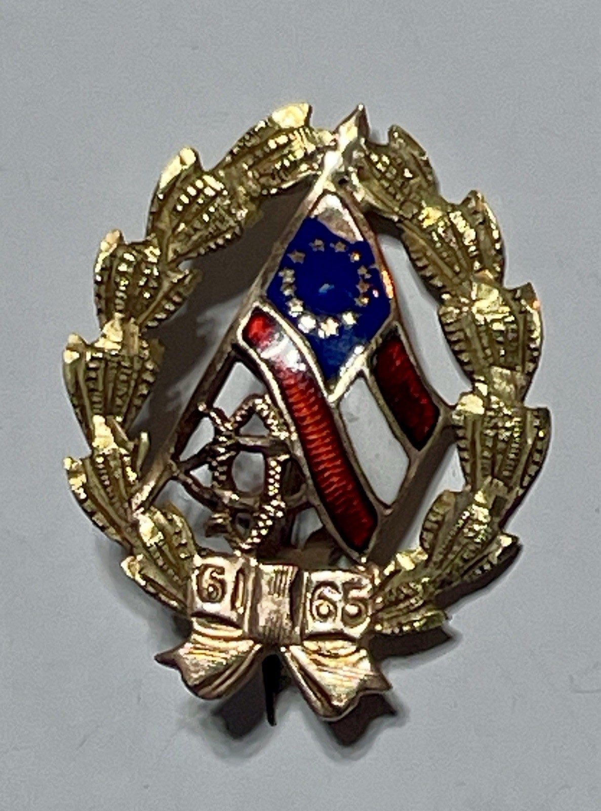 UDC United Daughters Of The Confederacy 14K Gold Pin Early 1900s PAT.10.8.98.
