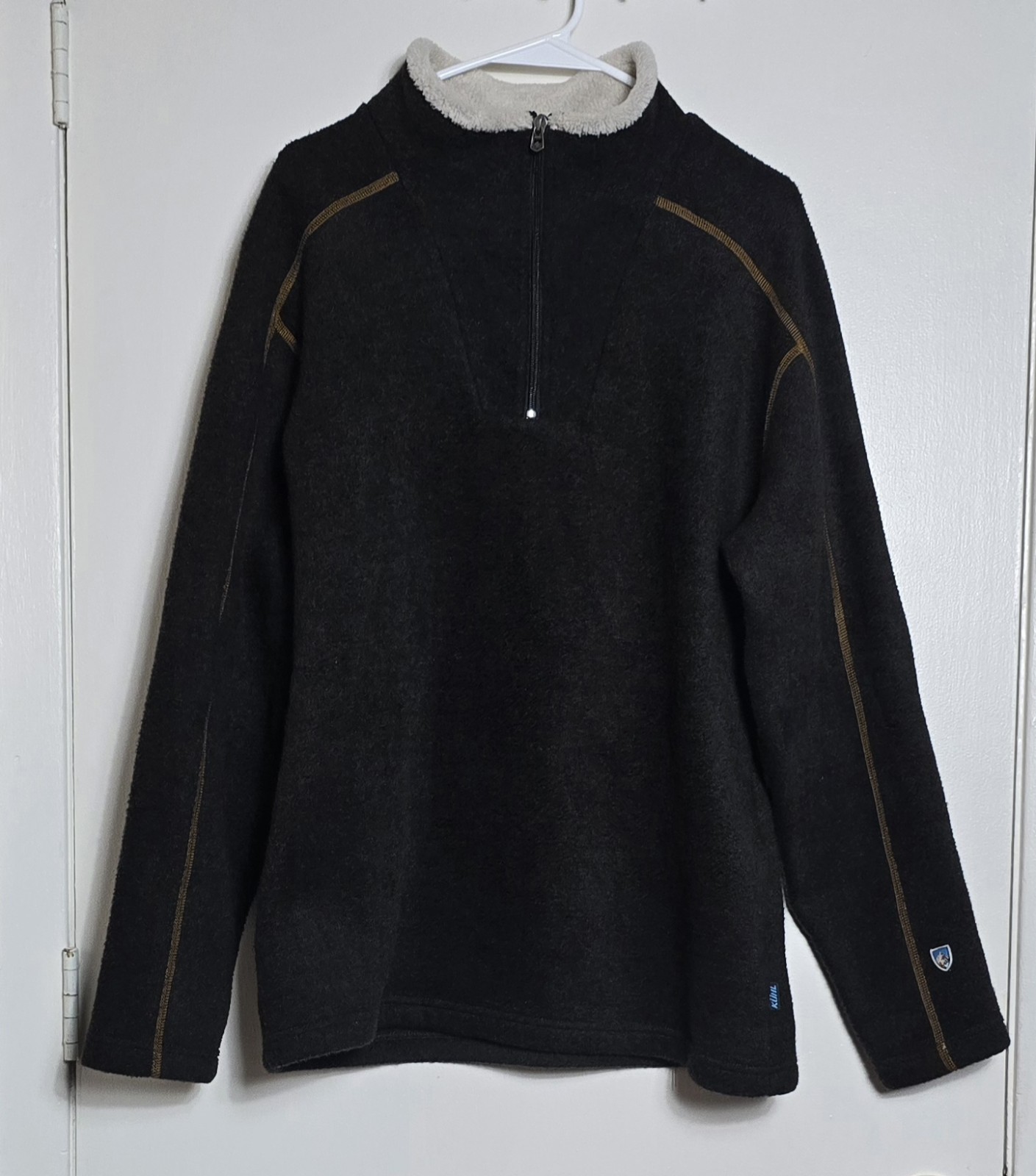 KÜHL Europa 1/4 Zip Black Pullover Sweater Jacket Mens Size Large
