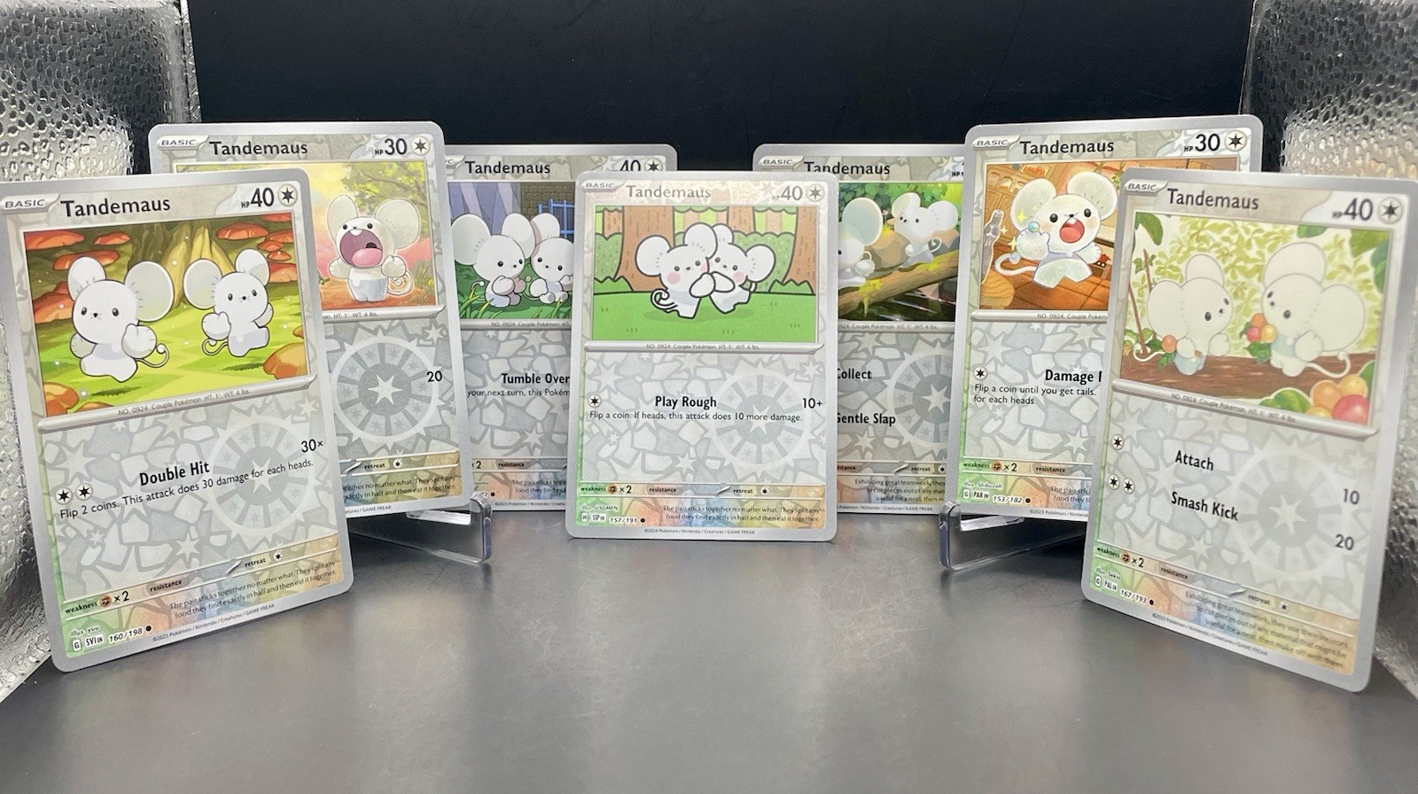 7x Tandemaus [Reverse Holo] Lot - All 7 Scarlet & Violet Common Pokemon Cards